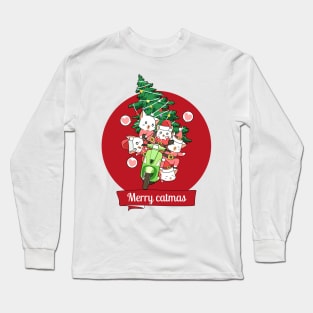 Christmas cat hoddie Long Sleeve T-Shirt